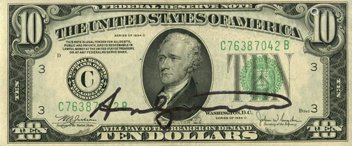 ANDY WARHOL - Ten Dollar Hamilton - Color engraving and