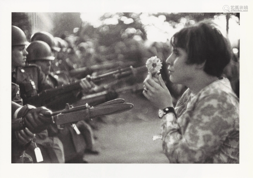 MARC RIBOUD - Anti-Vietnam War Protestor with Flower,