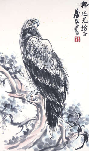 The Eagle,Chinese Painting by Huang Zhou