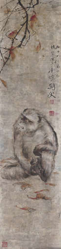 The Monkey，Painting by Gao Jianfu