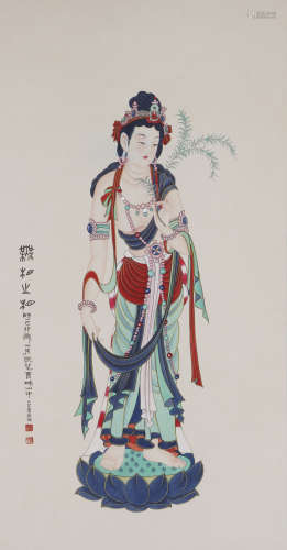 The Bodhisattva，Painting by Zhang Daqian
