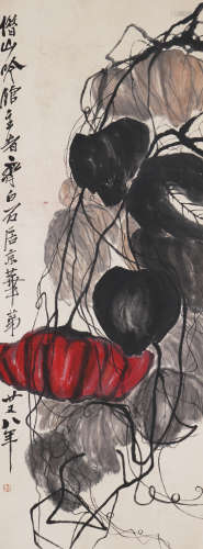 The Pumpkins，Painting by Qi Baishi