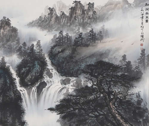 Chinese Landscape Painting by Li Xiongcai