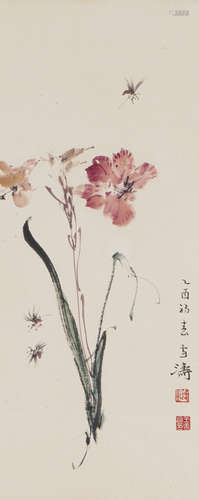 Chinese Flower Painting by Wang Xuetao