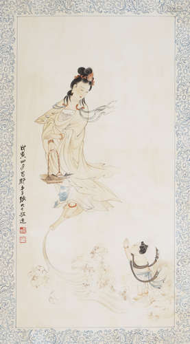 The Bodhisattva,Painting by Zhang Daqian