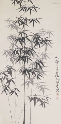 Ink bamboo,Chinese Painting by Zheng Xie