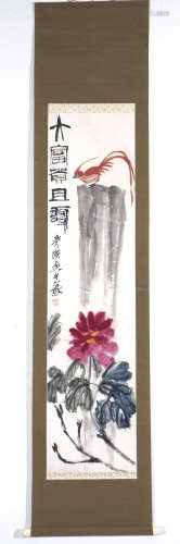 Chinese Bird-and-Flower Painting by Qi Baishi