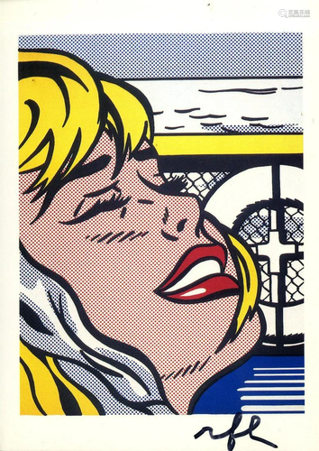 ROY LICHTENSTEIN - Shipboard Girl - Color offset