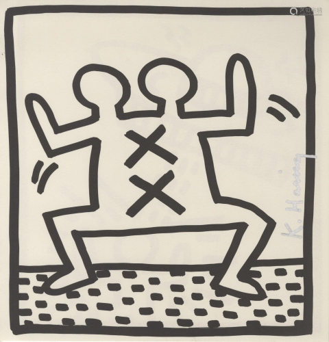 KEITH HARING - Double-Headed X Man - Lithograph
