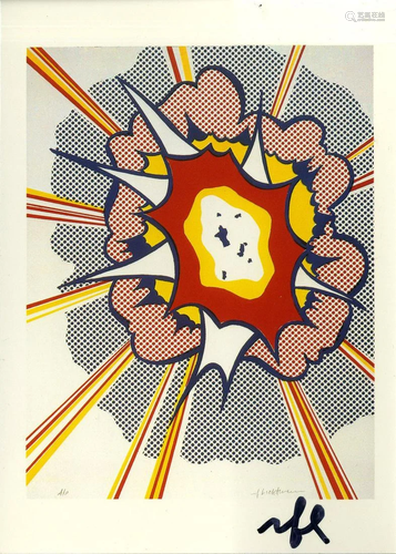 ROY LICHTENSTEIN - Explosion - Color offset lithograph