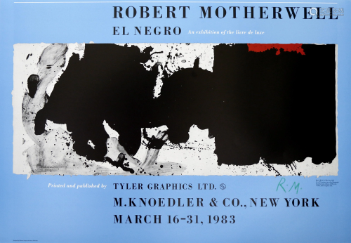 ROBERT MOTHERWELL - Black with No Way Out - Original