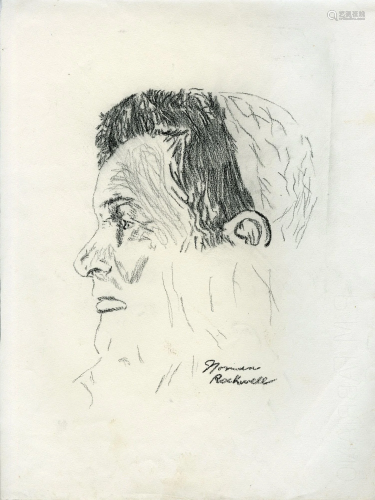 NORMAN ROCKWELL [d'apres] - Portrait of a Man - Oil