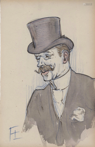 HENRI DE TOULOUSE-LAUTREC - Portrait d'un gentilhomme -