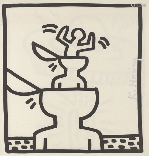 KEITH HARING - Cup Heads - Lithograph