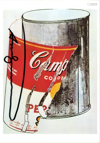 ANDY WARHOL - Big Torn Campbell's Soup Can - Color