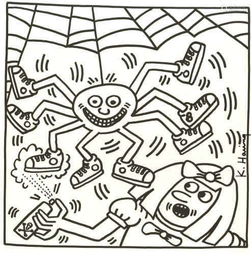 KEITH HARING - Eight Shoes - Lithograph