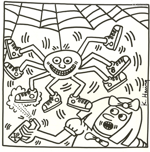 KEITH HARING - Eight Shoes - Lithograph