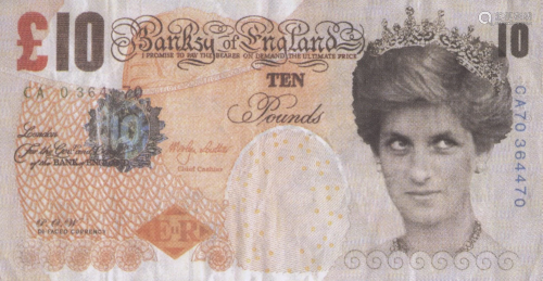 BANKSY [imputee] - Di-faced Tenner - Color offset