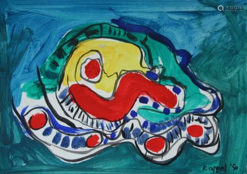 KAREL APPEL [d'apres] - Sin titulo - Oil on paper