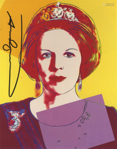 ANDY WARHOL - Queen Beatrix (#4) - Color offset