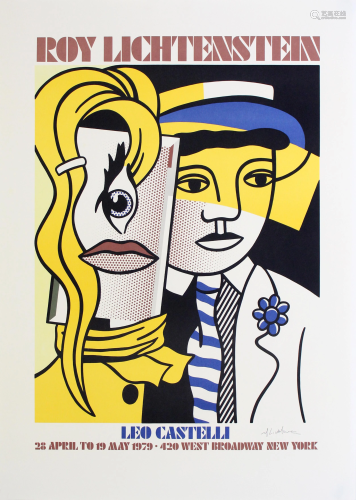 ROY LICHTENSTEIN - Stepping Out - Color lithograph