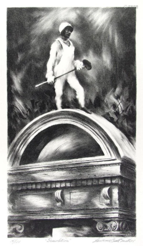 LAWRENCE BEALL SMITH - Demolition - Original lithograph