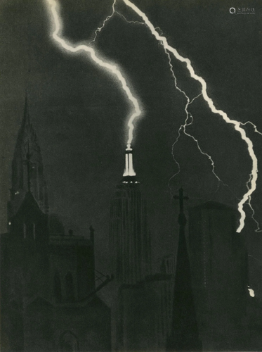 K. WINFIELD NEY - Lightning over New York City -