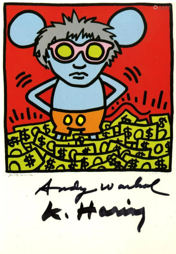 ANDY WARHOL & KEITH HARING - Andy Mouse III, Homage to