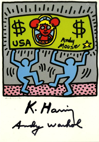 ANDY WARHOL & KEITH HARING - Andy Mouse II, Homage to