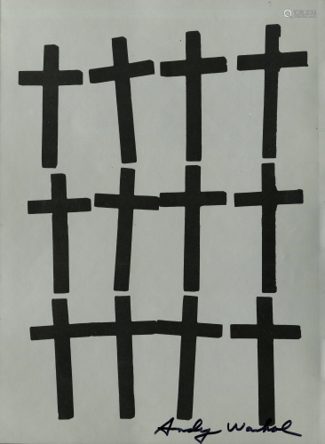 ANDY WARHOL - Crosses #2 - Color lithograph