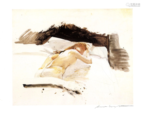 ANDREW WYETH - Prestudy for Daydream - Color offset