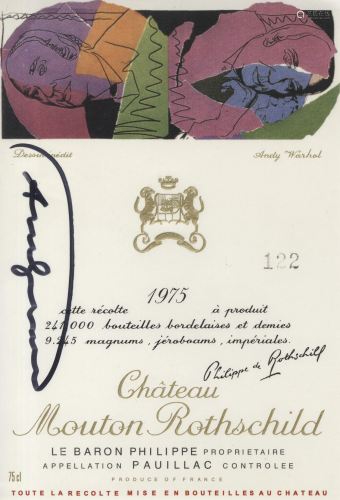 ANDY WARHOL - Baron Philippe Rothschild - Color offset
