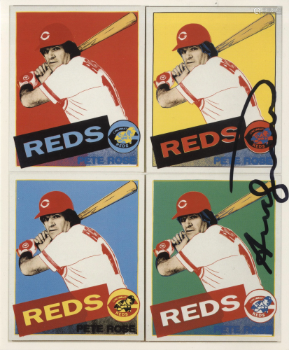 ANDY WARHOL - Pete Rose - Color offset lithograph