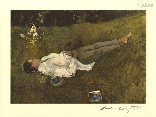 ANDREW WYETH - The Berry Picker - Color offset