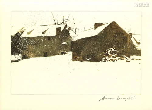 ANDREW WYETH - Brinton's Mill - Color offset lithograph