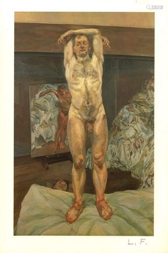 LUCIAN FREUD - Two Men in the Studio - Color offset