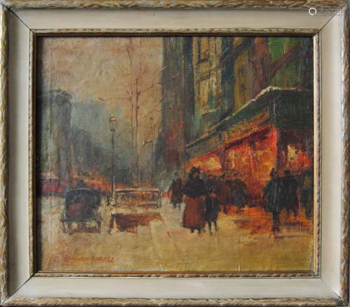 EDOUARD CORTES [d'apres] - Parisian View - Oil on