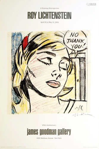 ROY LICHTENSTEIN - Study for 'No Thank You!' - Color