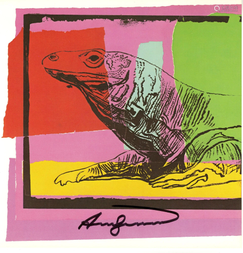 ANDY WARHOL - Komodo Dragon (Monitor Lizard) - Color