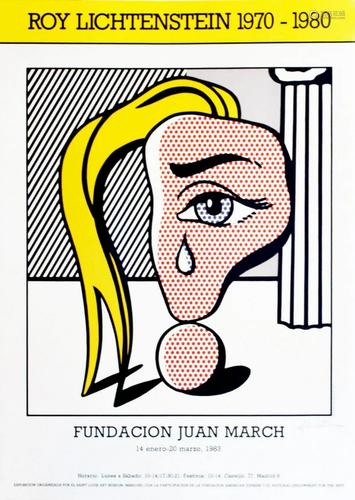 ROY LICHTENSTEIN - Girl with Tear III - Color offset