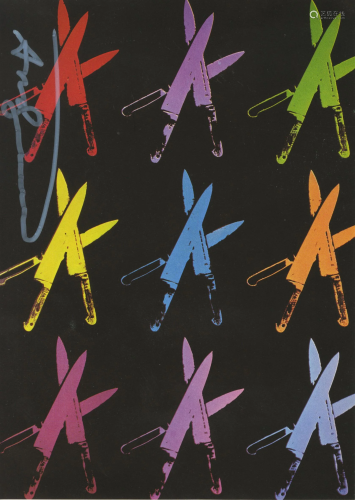 ANDY WARHOL - Knives #06 - Color offset lithograph