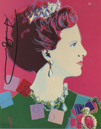 ANDY WARHOL - Queen Margrethe (#4) - Color offset