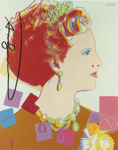ANDY WARHOL - Queen Margrethe (#3) - Color offset