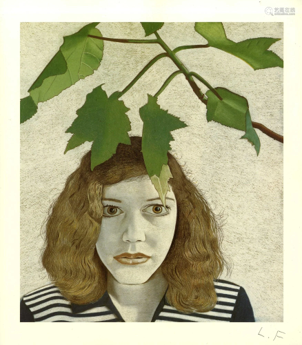 LUCIAN FREUD - Girl with Leaves - Color offset