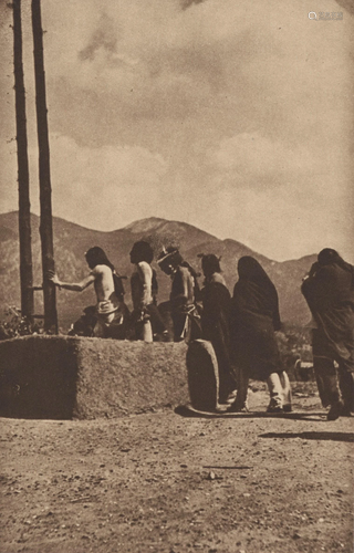 EDWARD S. CURTIS - Into the Kiva, Pueblo - Original