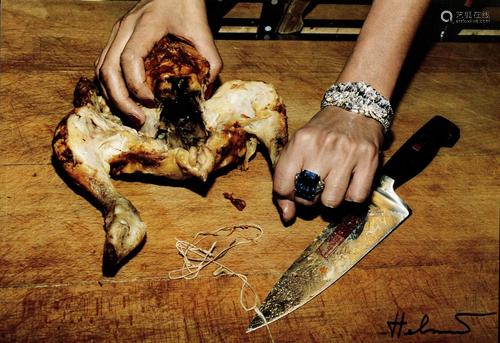 HELMUT NEWTON - Roast Chicken and Bulgari Jewels -