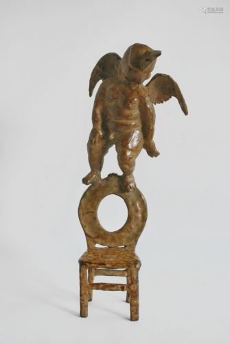 JORGE MARIN [d'apres] - Angel en una Silla III - Bronze