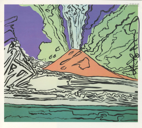 ANDY WARHOL - Vesuvius #09 - Color offset lithograph