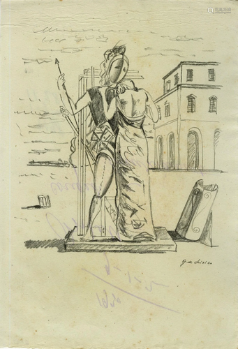 GIORGIO DE CHIRICO [d'apres] - Il Consolatore - Pencil