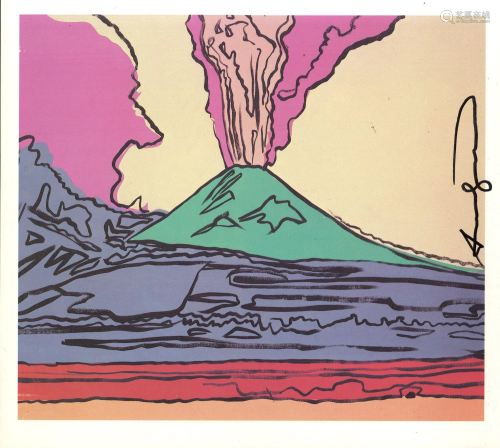 ANDY WARHOL - Vesuvius #07 - Color offset lithograph